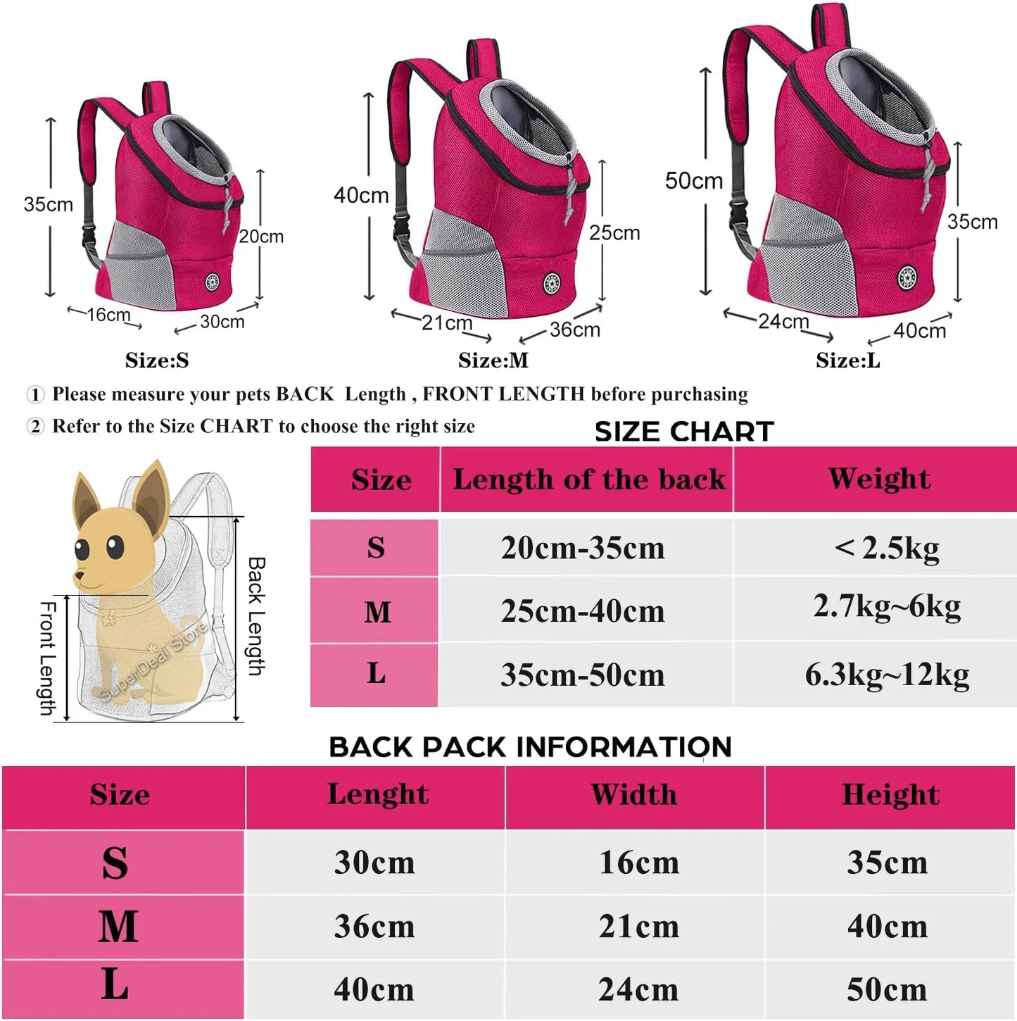 Pet Dog Carrier Bag